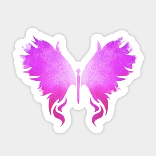 Artistic purple butterfly emoji Sticker